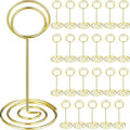 TecUnite 48 Pieces 3.35 Inch Table Number Holder Place Card Photo Holder by TecUnite