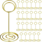 TecUnite 48 Pieces 3.35 Inch Table Number Holder Place Card Photo Holder by TecUnite