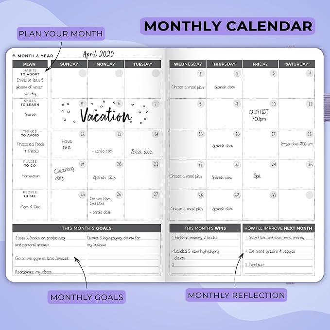 Clever Fox Planner – Undated Weekly & Monthly Planner - Image 4