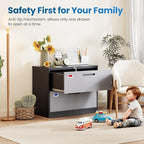 PEUKC 2 Drawer File Cabinet, Lateral Filing Cabinets - Image 7