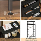 Furnulem Black Dresser with 5 Drawers, Vertical Storage Tower Fabric Dresser - Image 5
