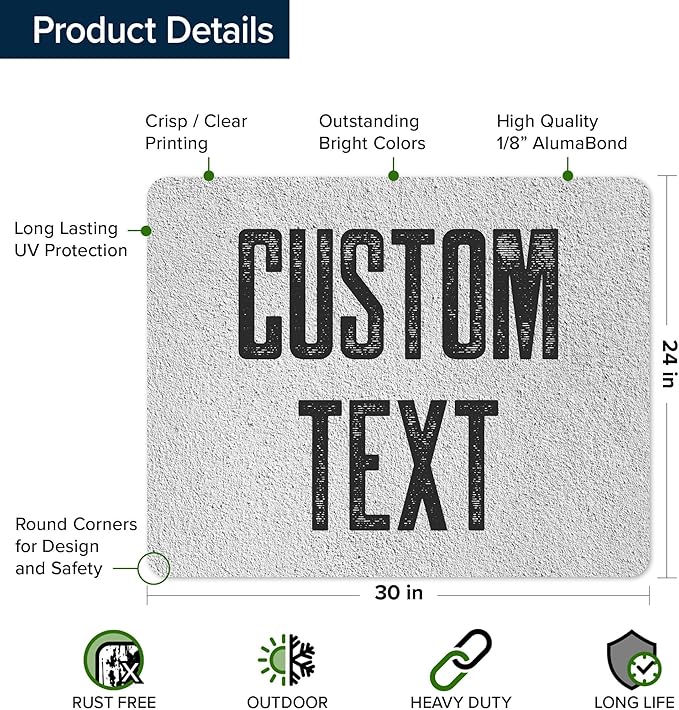 Custom Sign, Custom Street Sign, 11 Font Colors, 13 Font Styles, 4 Hole Options - Image 6