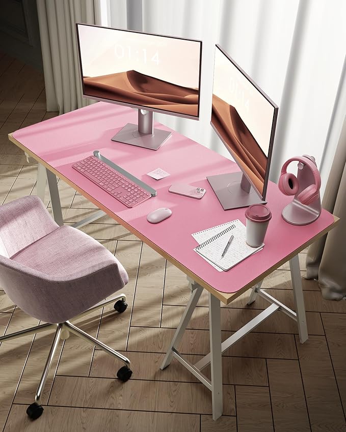 YSAGi Leather Desk Protector, Office Mat, Large Mouse Mat, Non-Slip PU Leather - Image 2