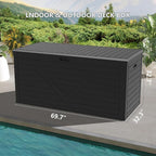 PATIOEASY Outdoor Storage Box 260GAL Waterproof Resin Deck Box, UV-Resistant - Image 3
