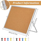 1 Pcs 11.81"×15.74" Cork Bulletin Board, Double Sided Pin - Image 2