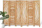 ALeesing 6 Panel Wood Room Divider Fully Assembled, Decorative Room Dividers by ALeesing