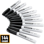 WOSWEL Dry Erase Markers Bulk, 144 Pack Black Chisel Tip Whiteboard Markers - Image 6
