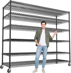 REIBII 82.6" H*60''W*17.7" D Steel Heavy Duty Wire Shelving by REIBII