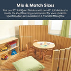 Angeles, Quiet Divider with Sound Sponge 48" x 6' Wall in Natural Tan, - Image 4