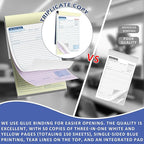 50 Sets Job Work Order Form Book 3 Part Carbonless Work Order Invoice Book 5.5 - Image 4