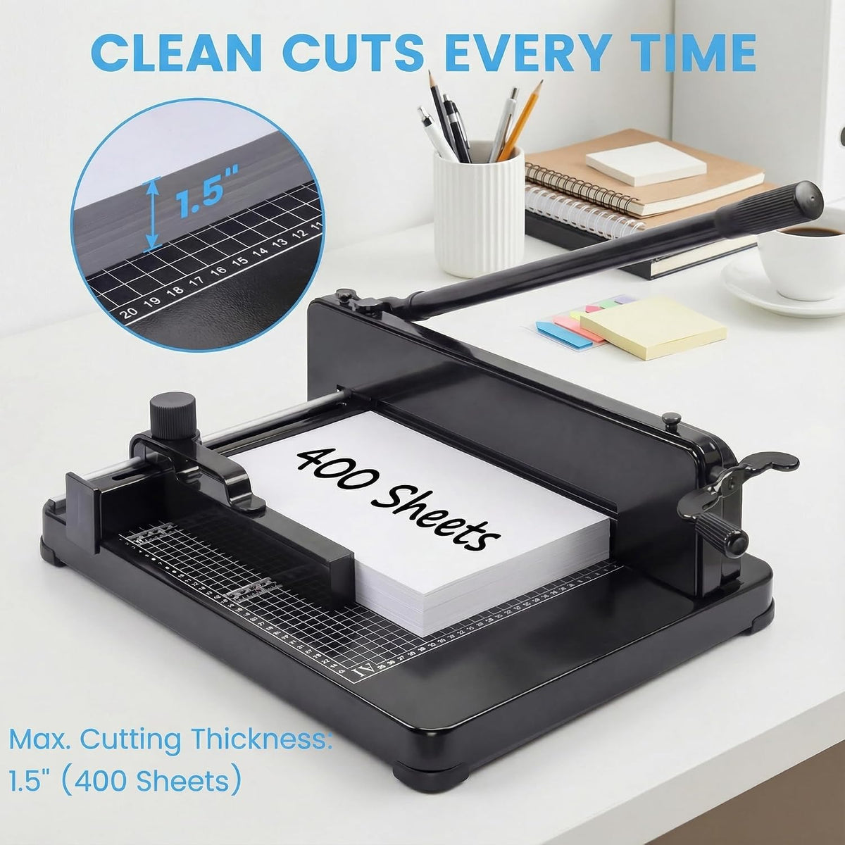 Heavy Duty Paper Cutter for A4 Paper, 12 Inch Guillotine Cutter
