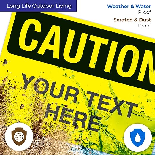 Custom Caution Sign, OSHA Sign, 10x14 Inches, Rust Free .040 Aluminum, Fade - Image 5
