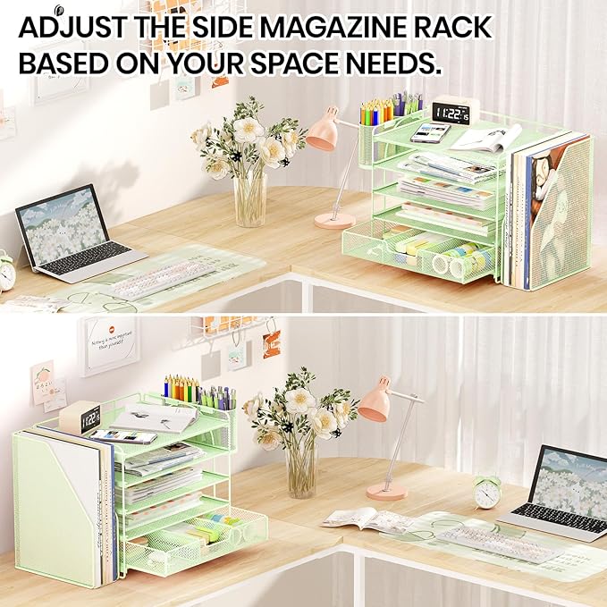 OPNICE Desk Organizer, 5-Tier Paper File Organizer - Image 4