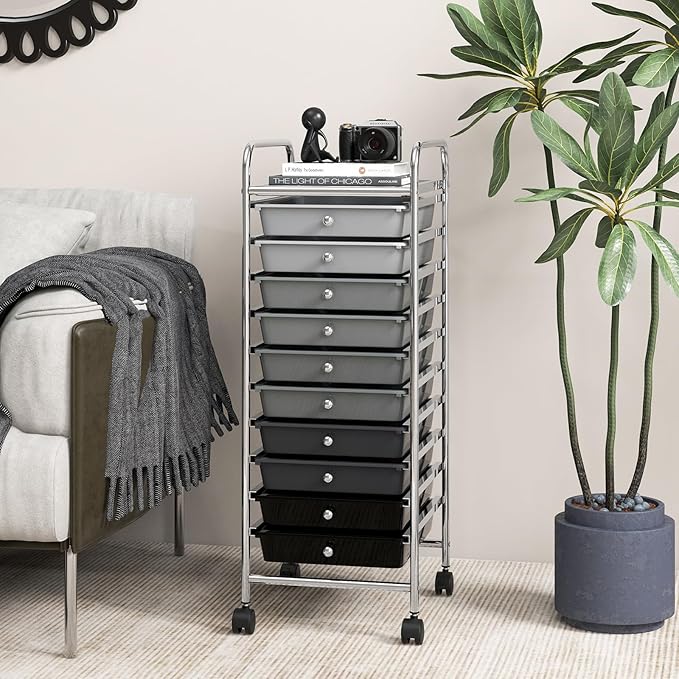 GLACER 10 Drawers Rolling Cart, Storage Cart - Image 2