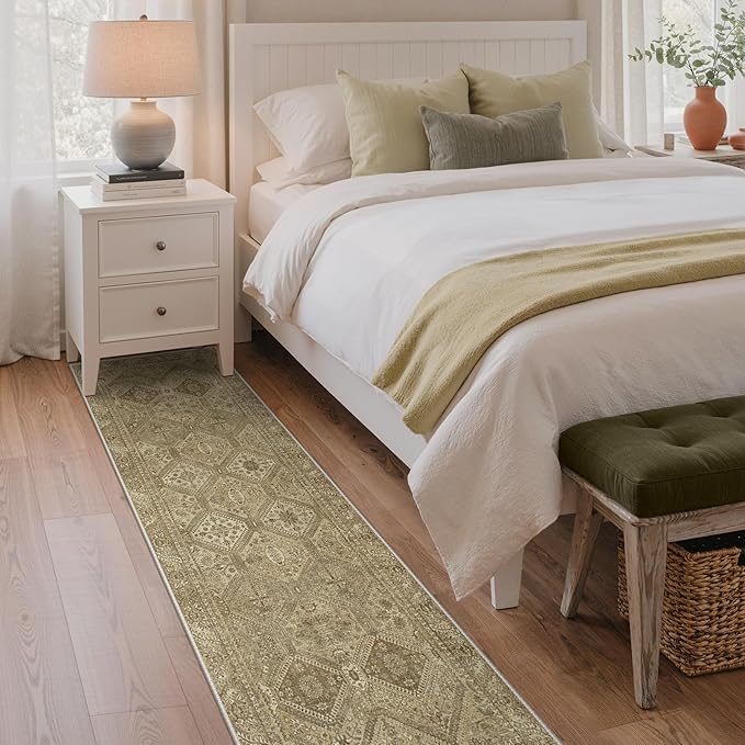 GENIMO Runner Rug 2x10 Non Slip Machine Washable Hallway Runner Rug, Low Pile - Image 3