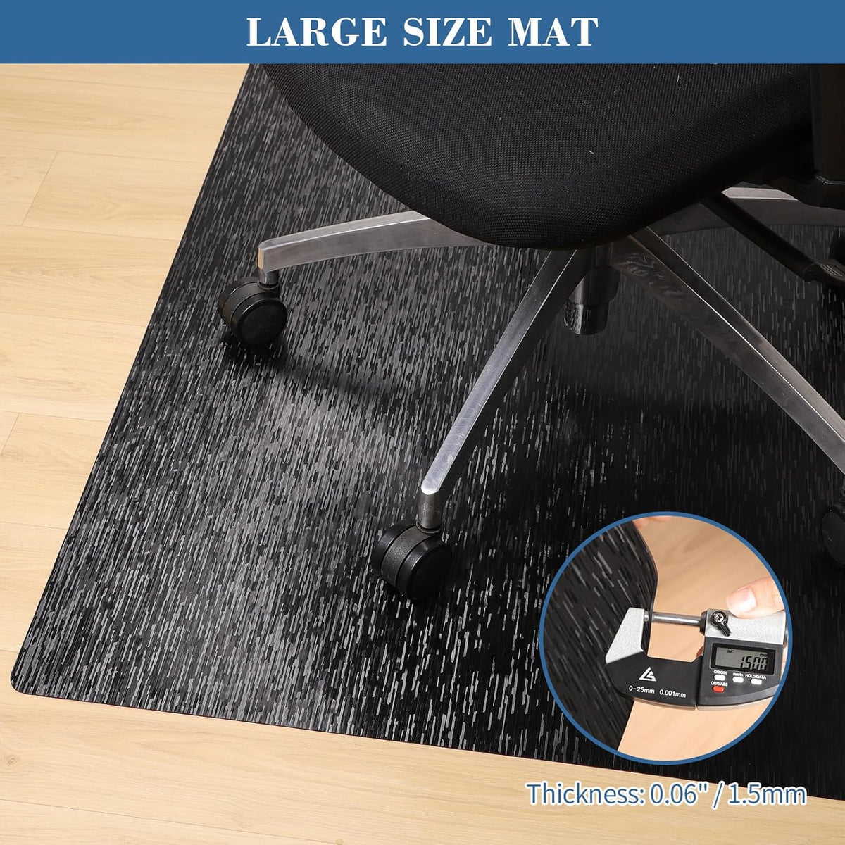 Office Chair Mat, TYDLE 59"x75" Large Chair Mat for Hard Floor, Vin...