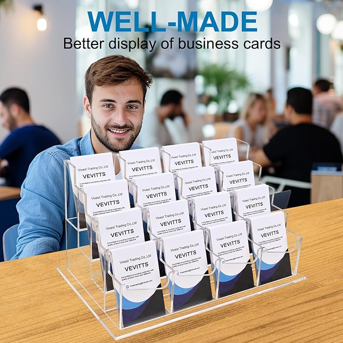 Clear Vertical Business Card Holder - Image 7