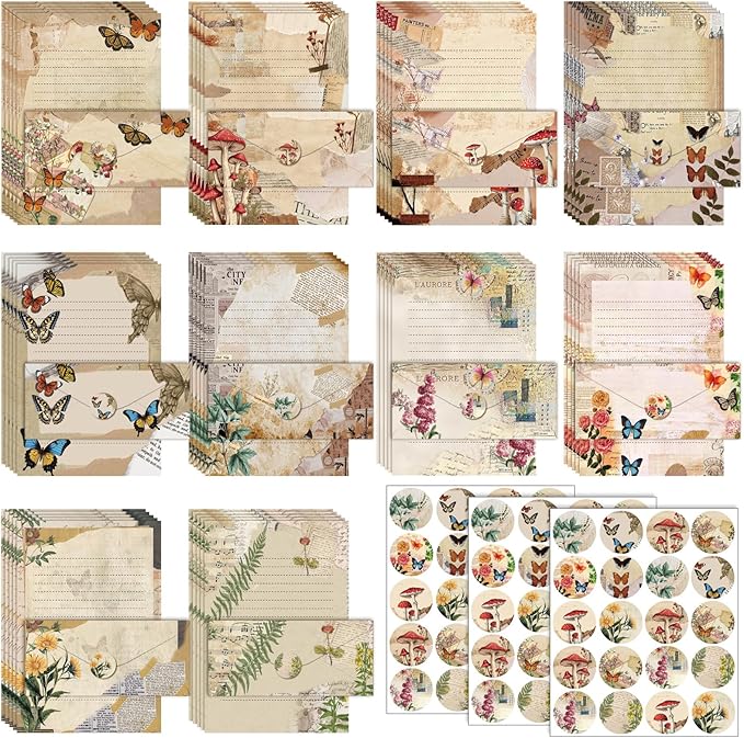 TaoBary 160 Pcs Stationery Paper Set 50 Double Sided Stationery Papers by TaoBary