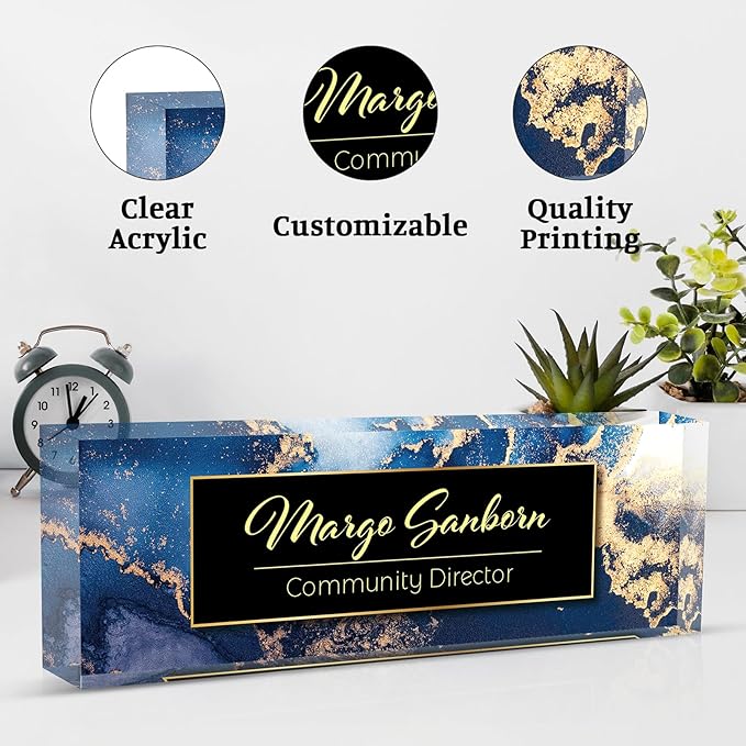 Personalized Name Plate for Desk Custom Acrylic Desk Name Plate Custom Employee - Image 5