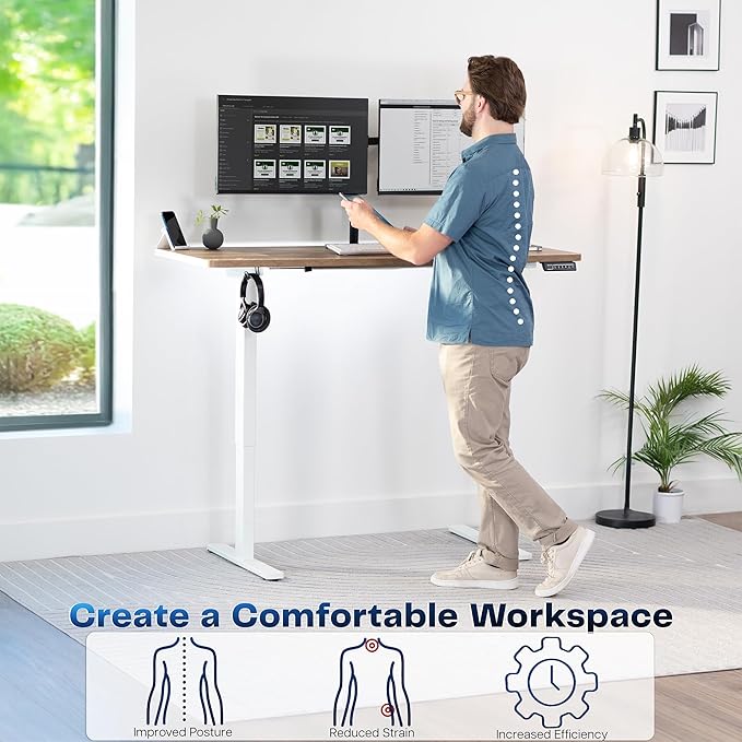 VIVO Electric 60 x 24 in Standing Desk, Memory Height Adjustment, 1B Series - Image 3