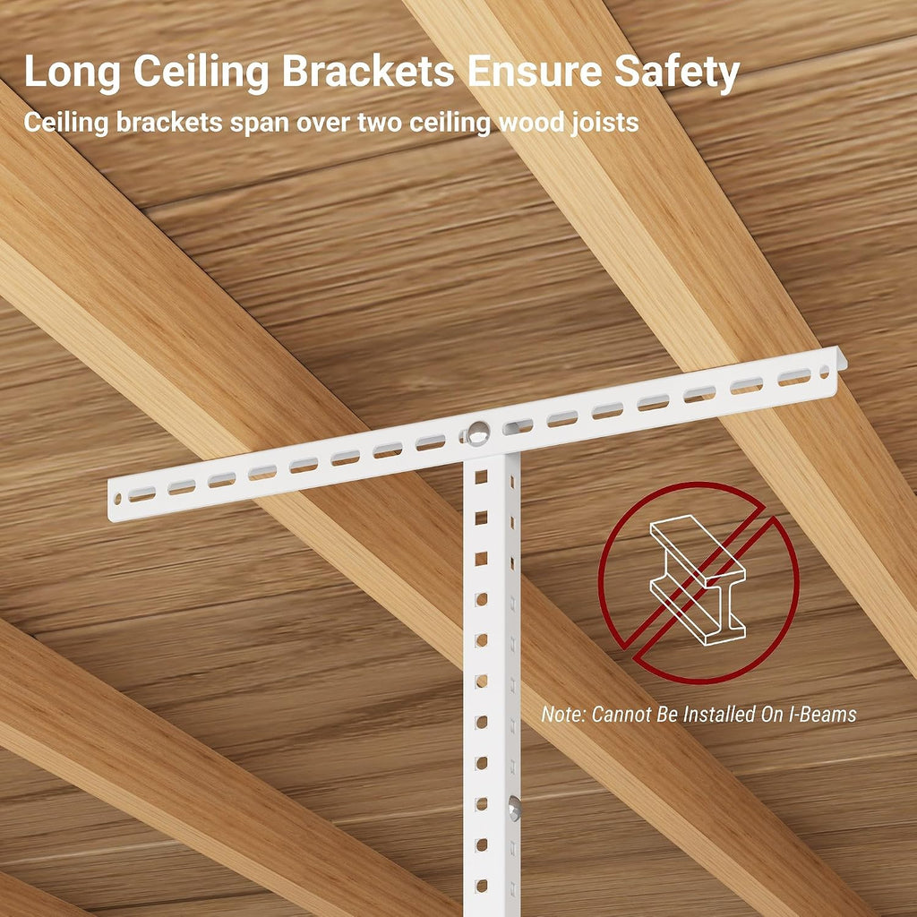 3x6ft overhead ceiling garage storage rack, 450lbs capacity on a desk or shelf
