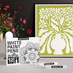 ARTISTRO 12 White Paint Pens for Glass Marking, Rock Painting, Scrapbooking - Image 6