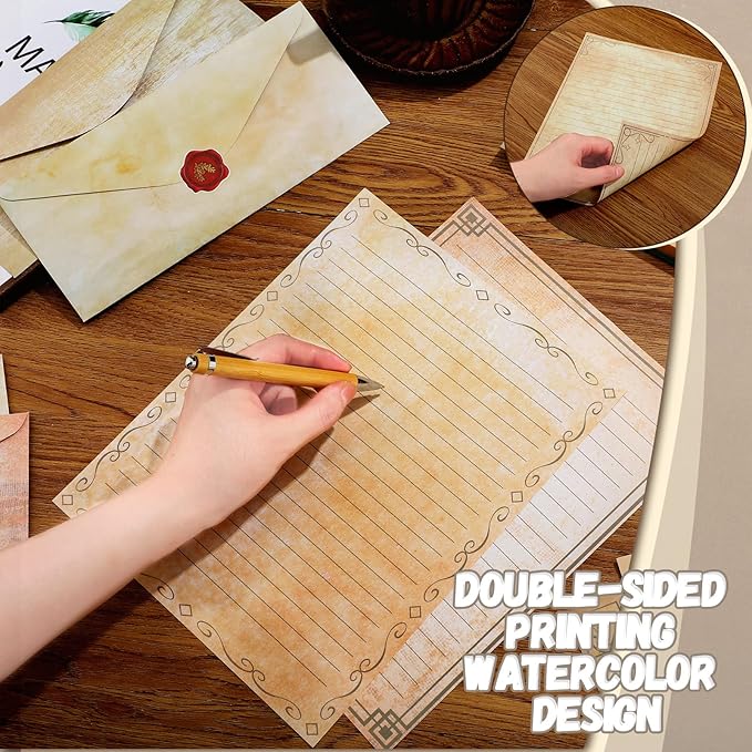 TaoBary 160 Pcs Stationery Paper Set 50 Double Sided Stationery Papers - Image 3