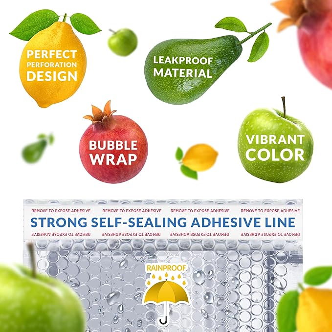 Amiff Silver Thermal Bubble Mailer, 8 x 11 Inches. 100 Pack Metallic Bubble - Image 4
