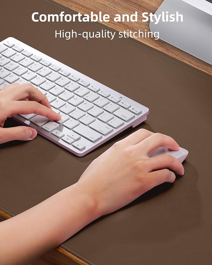 Leather Desk Pad Protector, Desk Mat, Large Mouse Pad, Non-Slip Desk Pad - Image 3