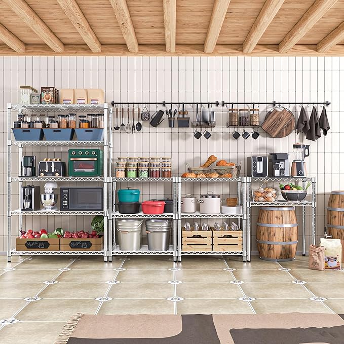 M MZG 1750 LBS Storage Shelves 5-Tier Utility Shelving Unit Steel Organizer - Image 7