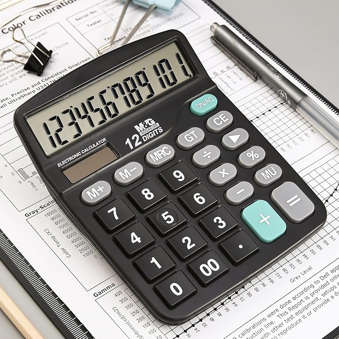 M&G Desk Calculator 12 Digit Office Calculators - Image 7