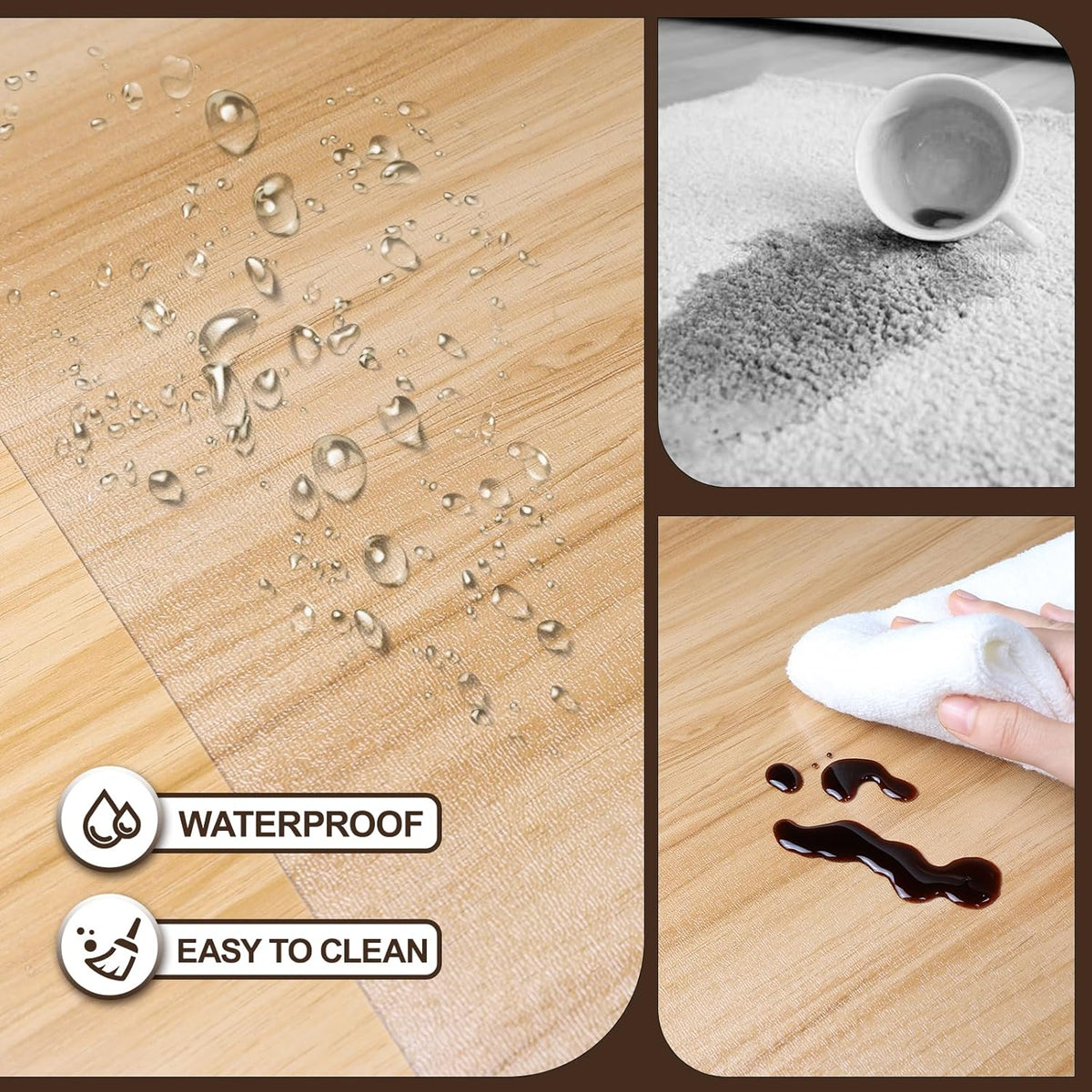 2mm Thicker Clear Office Chair Mat, 36"x48" Rolling Chair Floor Pro...