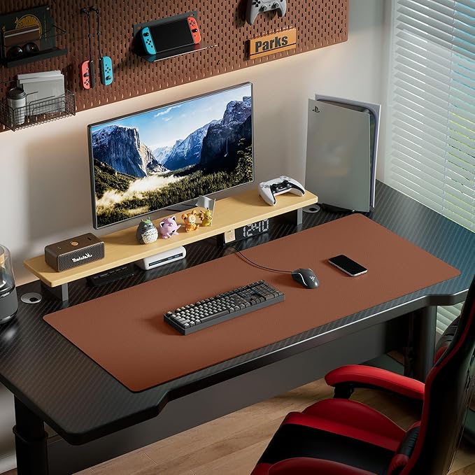 Aothia Leather Desk Pad Protector, Office Desk Mat, Large Mouse Pad, Laptop - Image 7