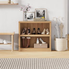 blini 2-Shelf Bookcase Wooden Bookshelves 33in Wide Floor Standing Display - Image 8