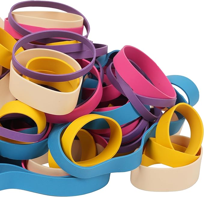65Pcs Rubber Bands Assorted Sizes Colors 6 sizes #82#84 size94 size64 size107 - Image 5