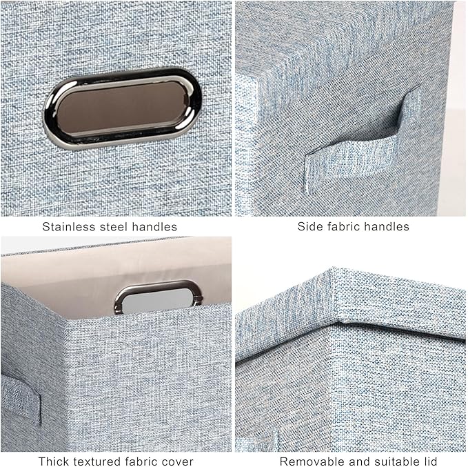 Graciadeco Large 17" 36 Quart Collapsible Stackable Storage Bins - Image 7