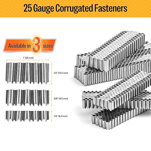 meite Corrugated Fasteners MC112 25 Gauge 1-Inch Crown 1/2-Inch Length - Image 2