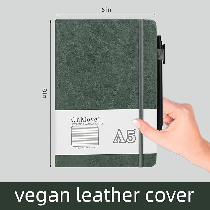 OnMove Notebooks Journal for Women Men 12 Pack Bulk Leather Hardcover - Image 2