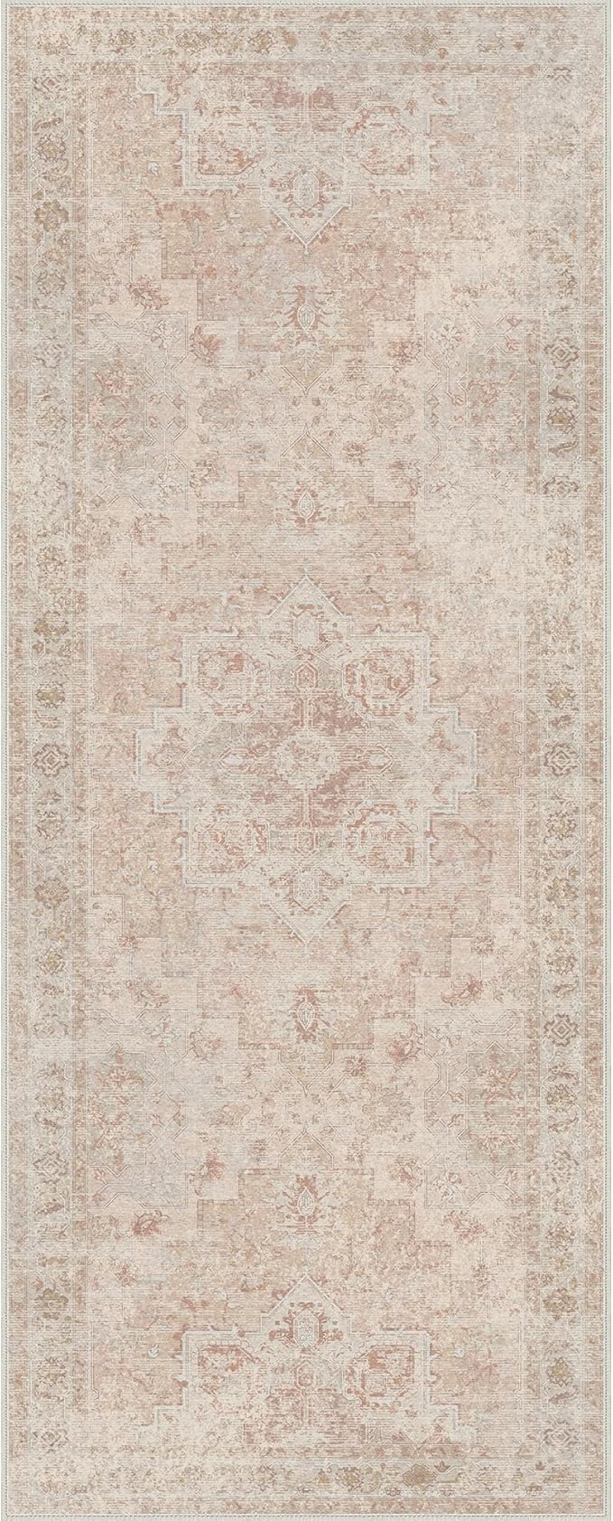 GENIMO Runner Rug 2'6"x6 Machine Washable Non Slip Vintage Hallway Runner Rug - Image 9