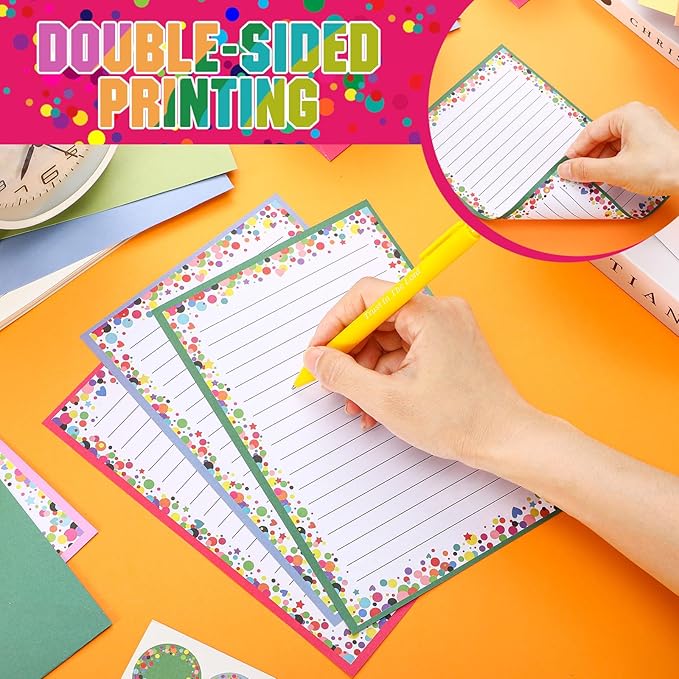 TaoBary 160 Pcs Stationery Paper Set 50 Double Sided Stationery Papers - Image 3