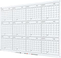 J&J worldwide Glass Whiteboard Yearly Calendar