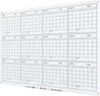 J&J worldwide Glass Whiteboard Yearly Calendar