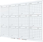 J&J worldwide Glass Whiteboard Yearly Calendar by JJworldwide