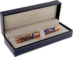 Conklin Endura Deco Crest Fountain Pen in Blue, Extra Fine Nib, Premium Writing - Image 5