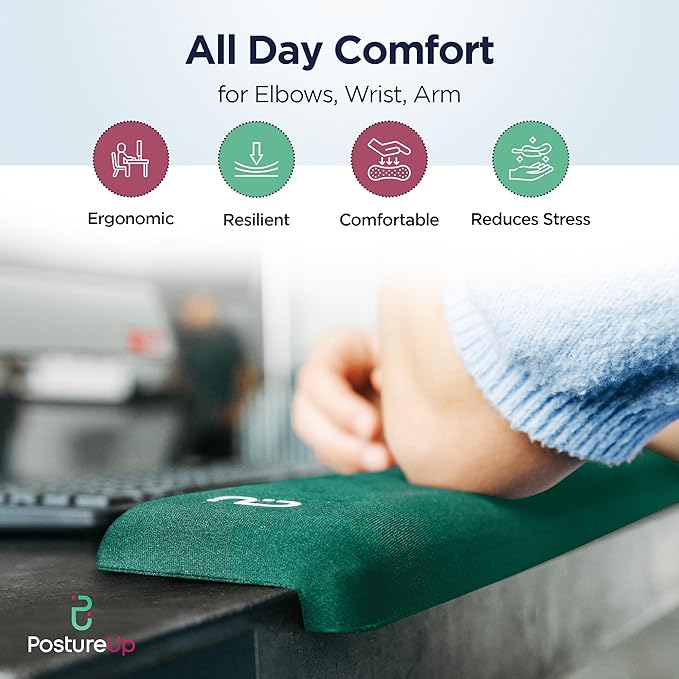 EdgeRest PostureUp L-Shaped Desk Long Wrist Rest Elbow, Forearm & Wrist Comfort - Image 7