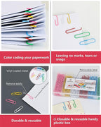 PAPERPAL Paperclips for Office School & Personal Use, Duo Size Vinyl Coated - Image 4