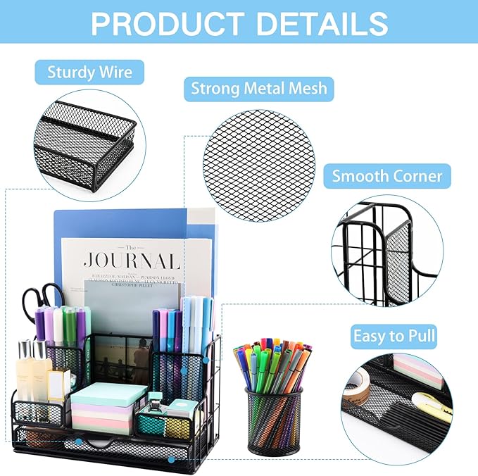 BCCICE Desk Organizers Caddy and Accessories - Image 3
