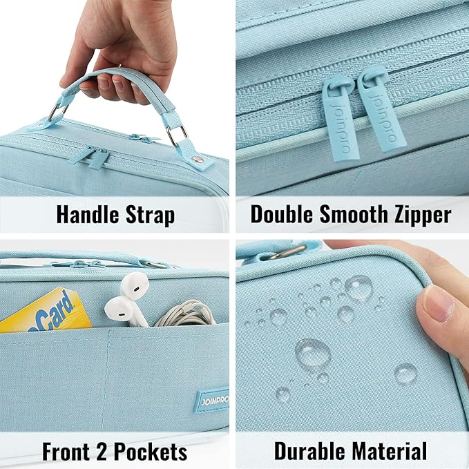 JOINPRO Pencil Case, Large Capacity Pencil Case Organizer; Double Zipper - Image 3
