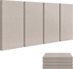 23.62" X 11.81" X 2" Fiberglass Wall Panel, 4 Pack Acoustic Panels, Acoustic