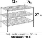 Regal Altair 24" Deep x 42" Wide x 27" Height Wire Shelving Kit | 3-Tier | NSF - Image 3